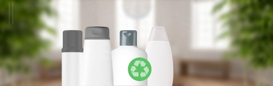 Eco-designed packaging with a tamper-evident sleeve label on the cap