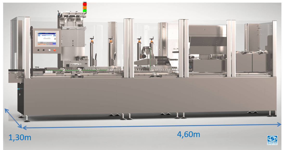 A compact, multi-module packaging machine for an optimized floor space footprint