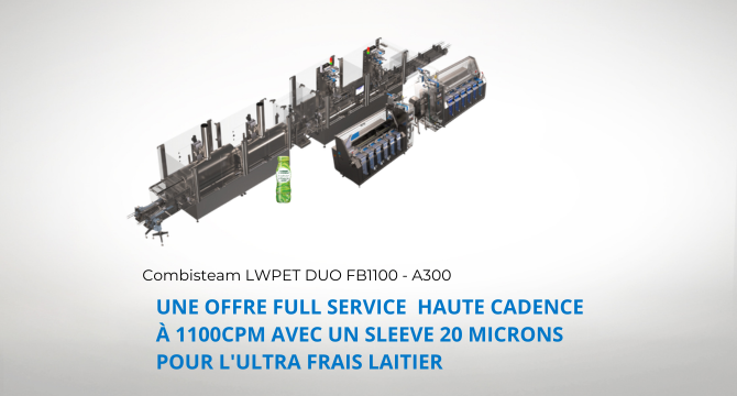 The eco-designed LWPET Packaging Machine reduces the carbon footprint of your packaged products