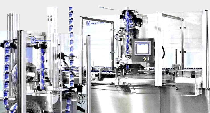 A packaging machine adapted for the application of eco-designed shrink sleeve packaging to reduce the carbon footprint of your products