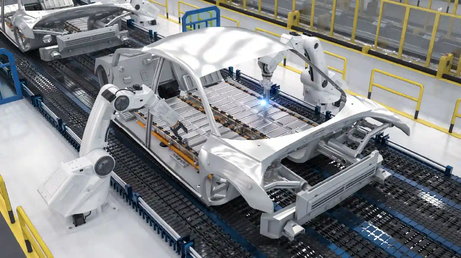 Electric vehicle showing the lithium powered battery 