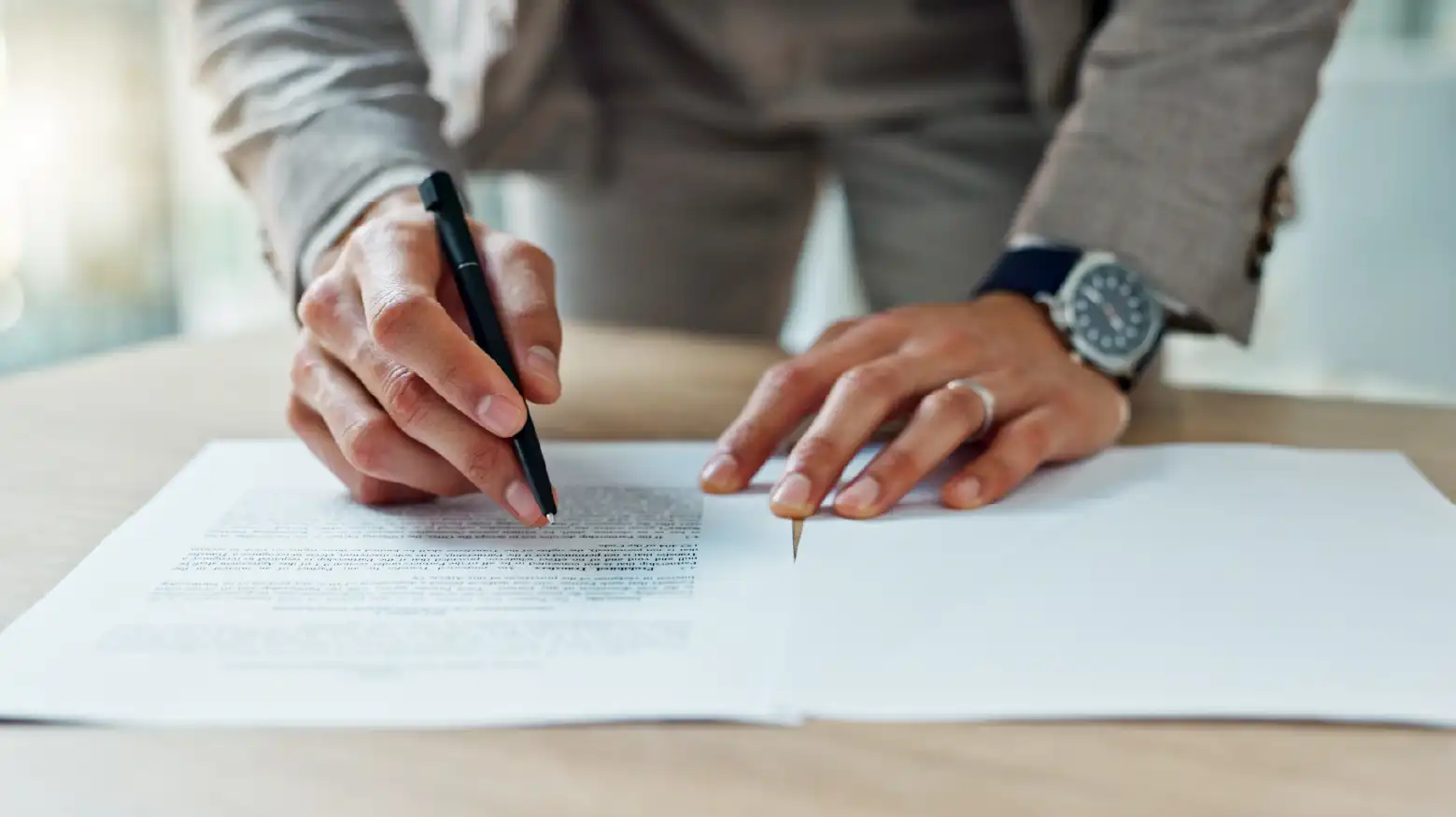 man filling out form