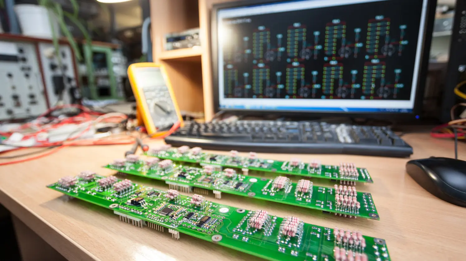 Some electronics component being logged in into a data management platform in a manufacturing factory