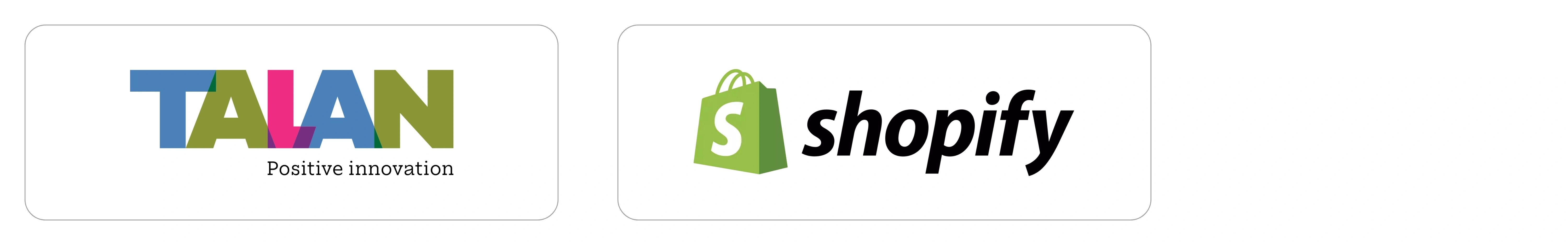 Talan and Shaopify Left Logos