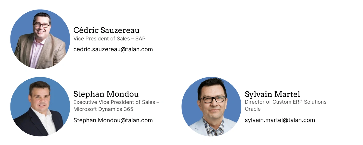 Profile pictures of Cédric Sauzereau, Sylvain Martel and Stephan Mondou