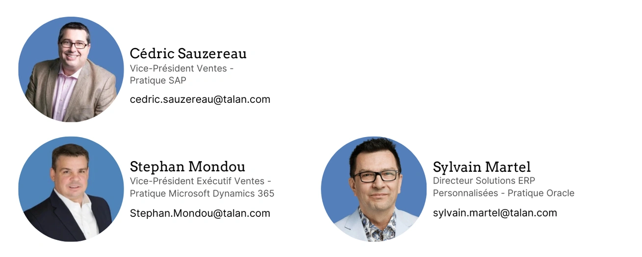 Photos de profil de Cédric Sauzereau, Sylvain Martel et Stephan Mondou