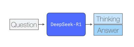Simple schematic of DeepSeek-R1 “Thinking” [8]