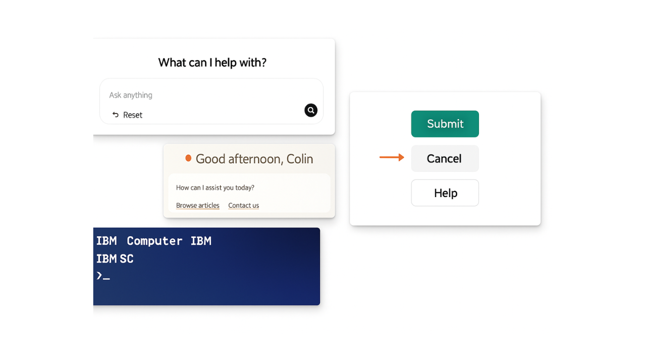 A blank chat box is sometimes better replaced with a simple interface, tailored to a specific persona and/or task