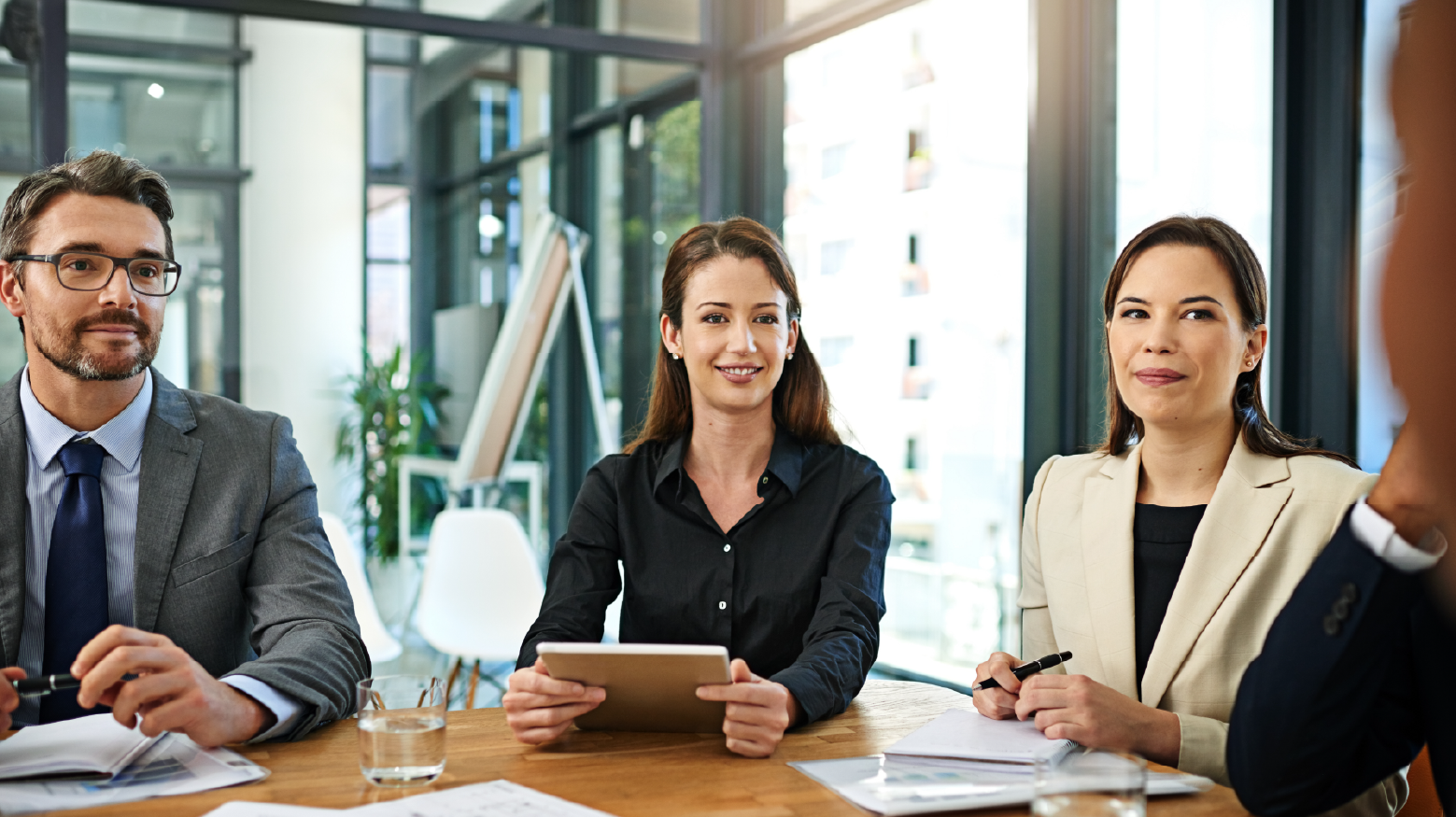 Finance, VP, Professionals on a meeting room with computers