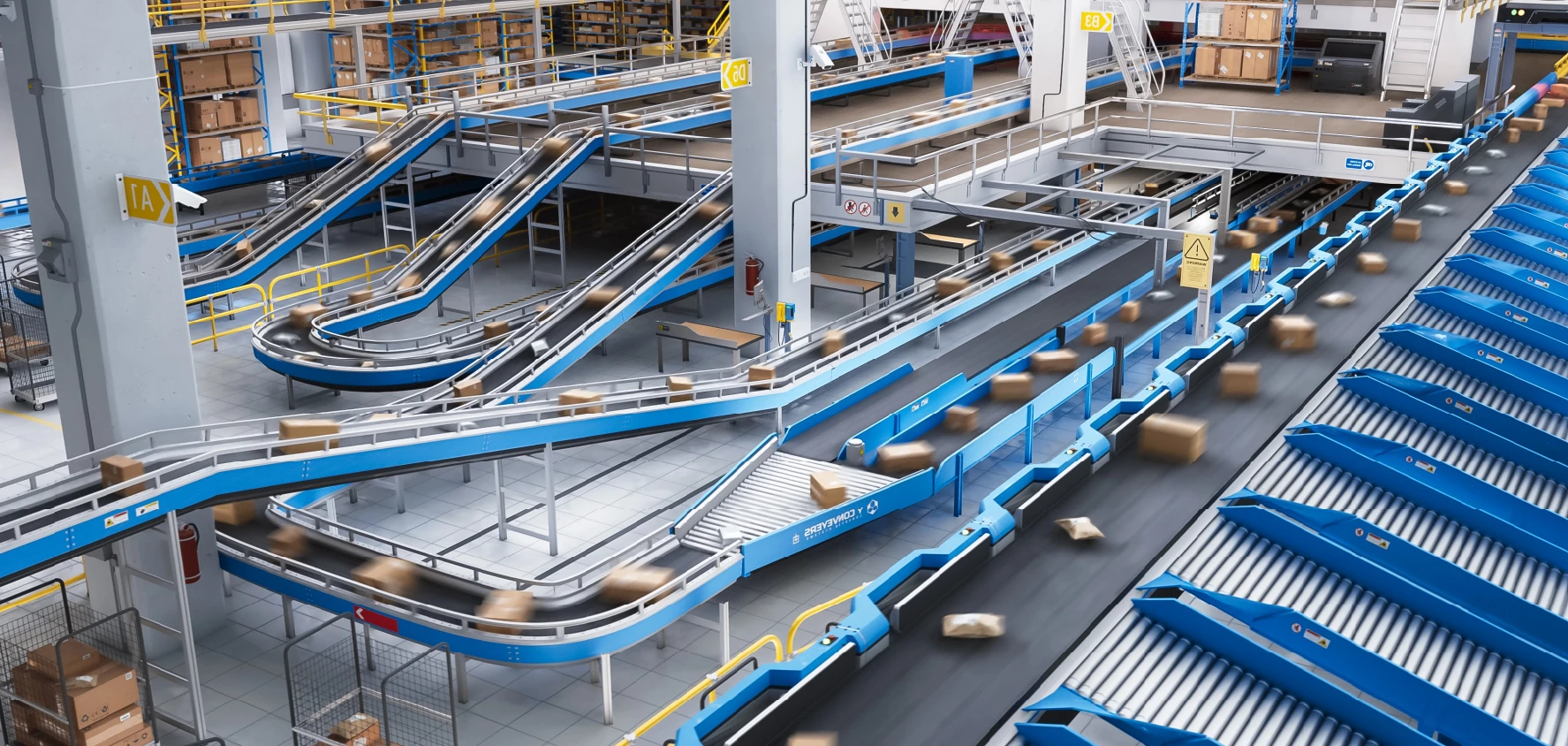 An in-line production beverage manufacturing plant.