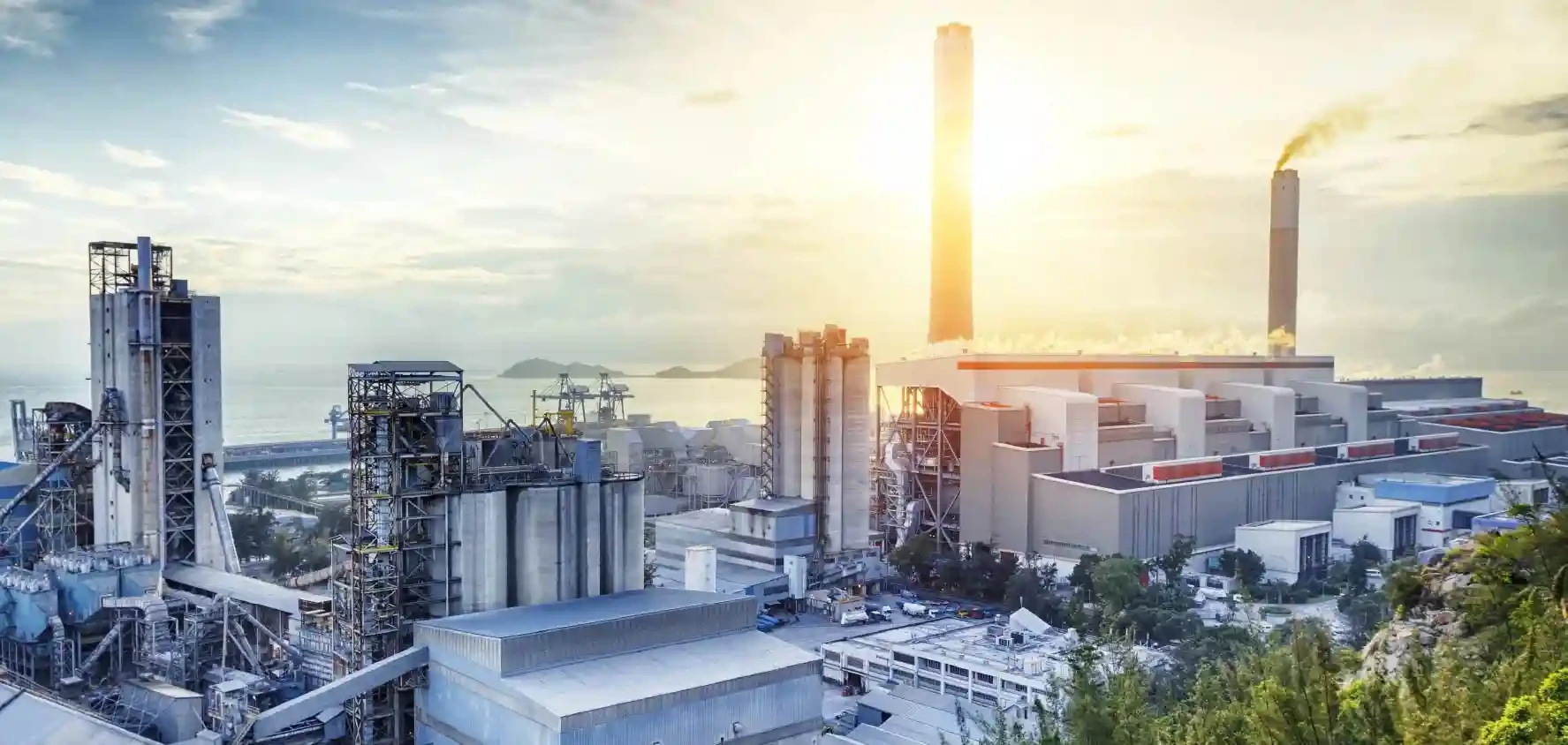 Panoramic view of industrial chemicals plant