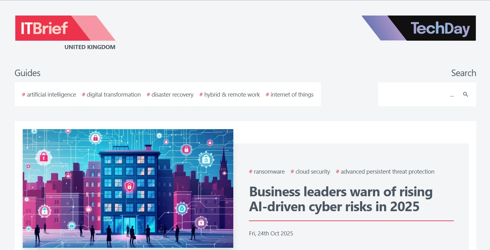 ITBrief CISO Report Press Coverage Screen Shot