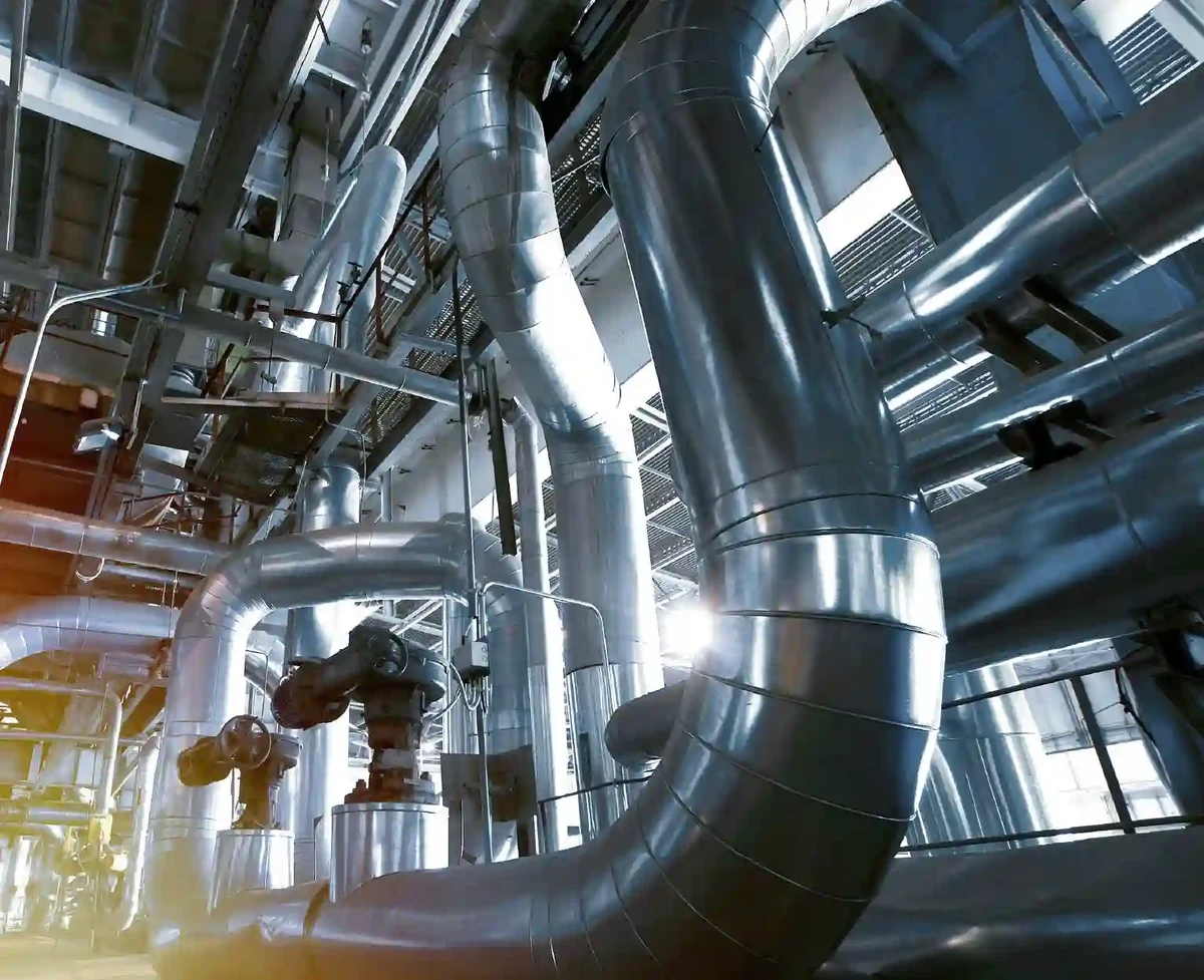 Inside view of chemical manufacturing plant