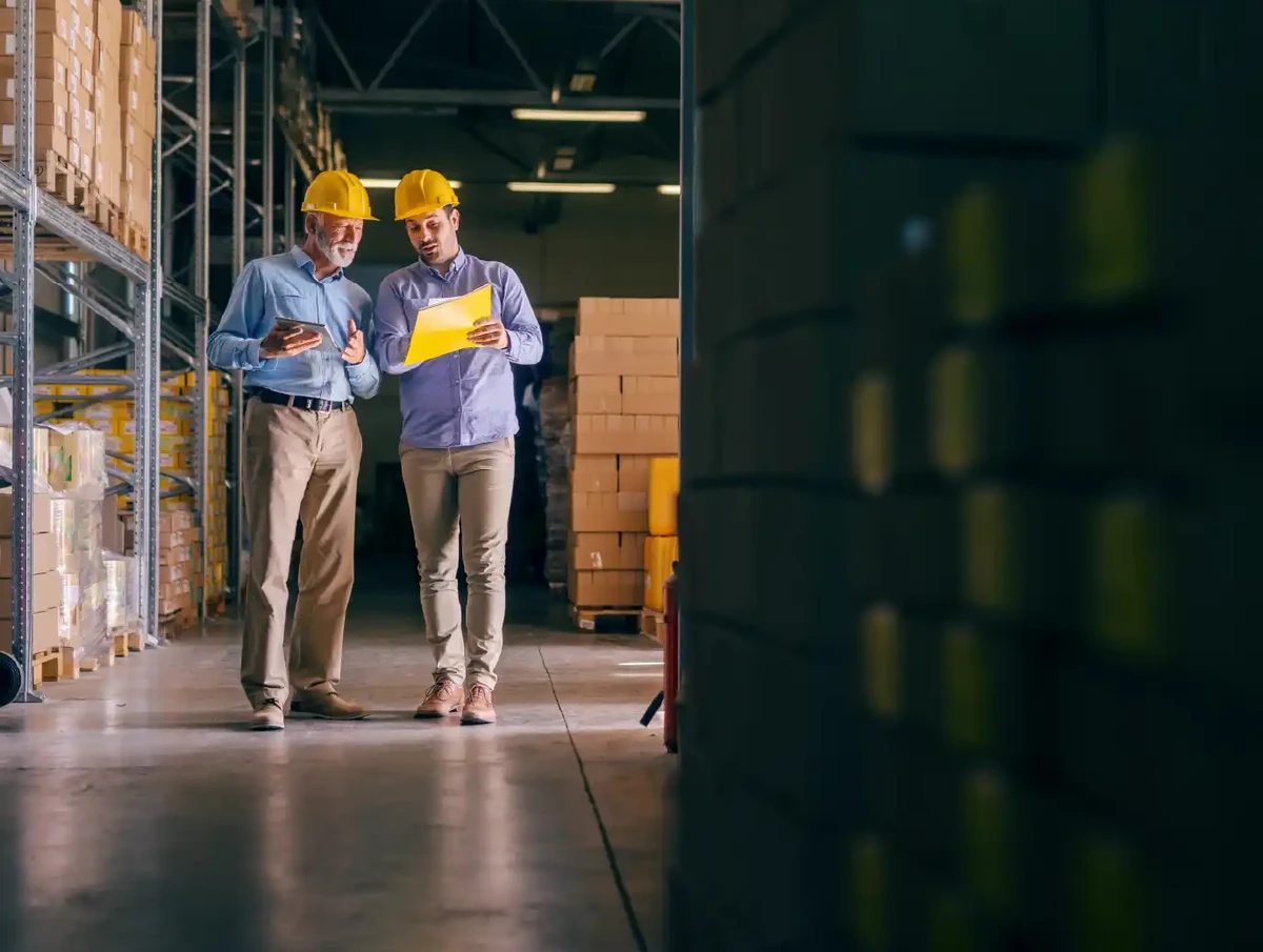 Managers in the warehouse