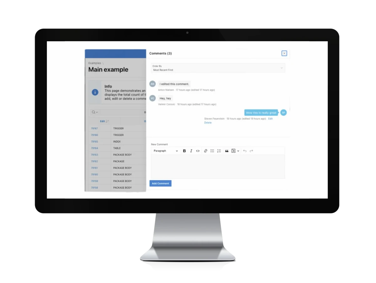 A preview screenshots from ACCELERATE-TALK platform displayed on a tablet 