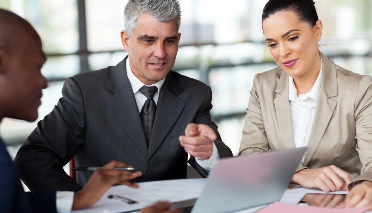 Group of business people having meeting