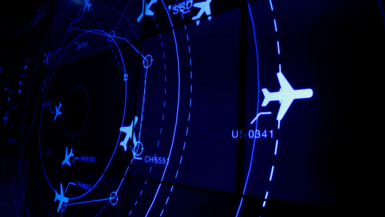 Screen showing various flights