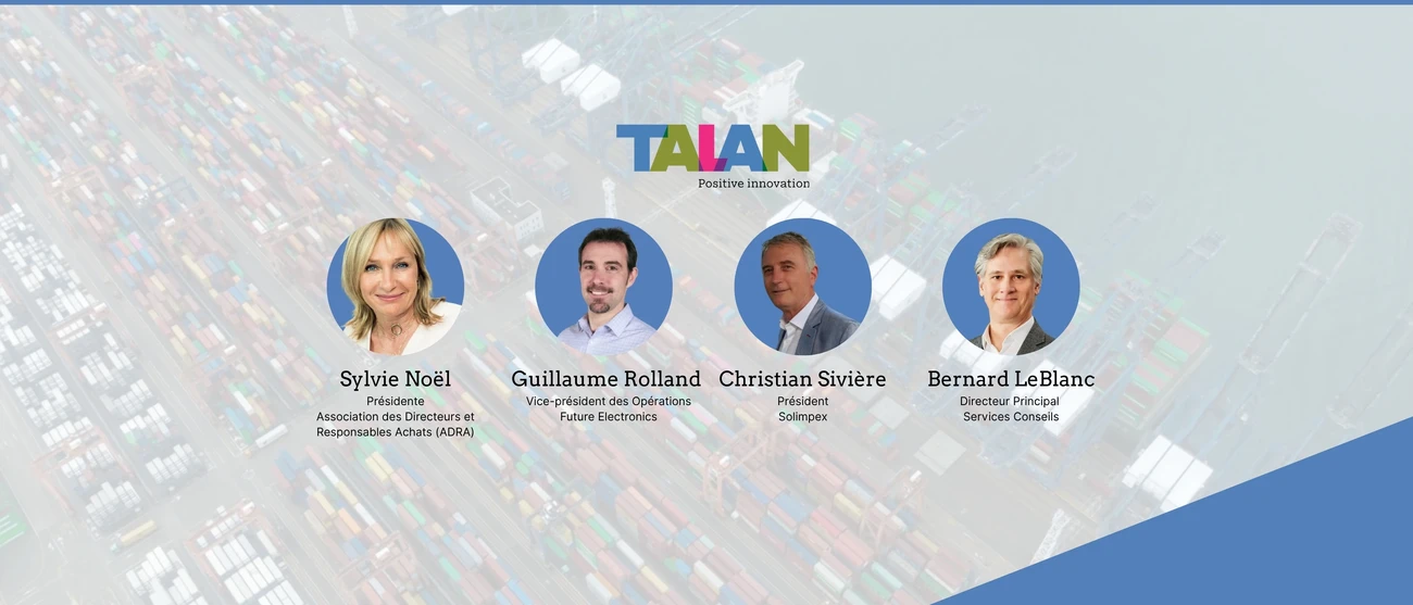 Talan - Wébinaire : Approvisionnements, sortez de la dépendance, maintenant.