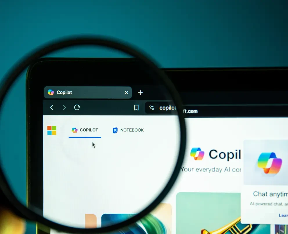 A preview of searching withing the Copilot for a topic