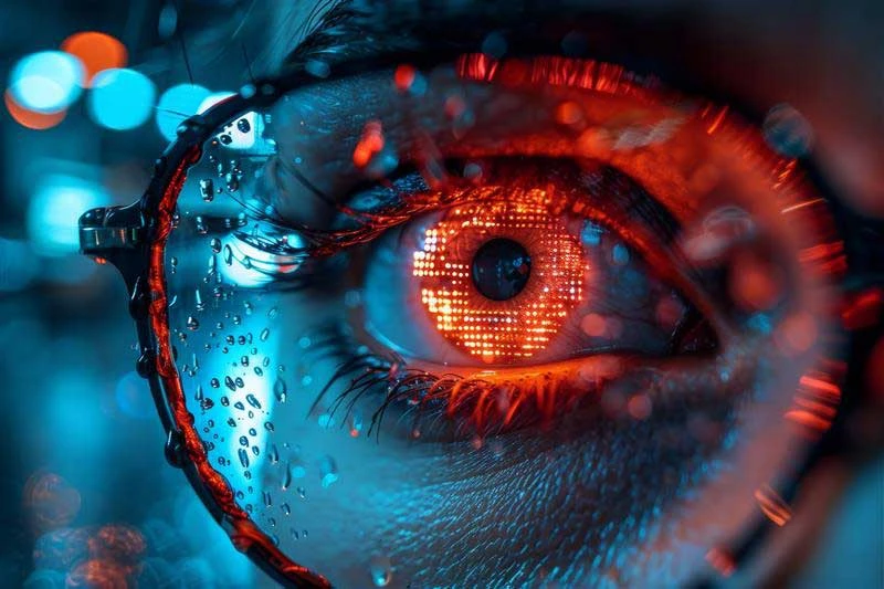 Eye Glasses enhancing security awareness against cyber crime protecting important data from phishing attacks concept Image generated with AI