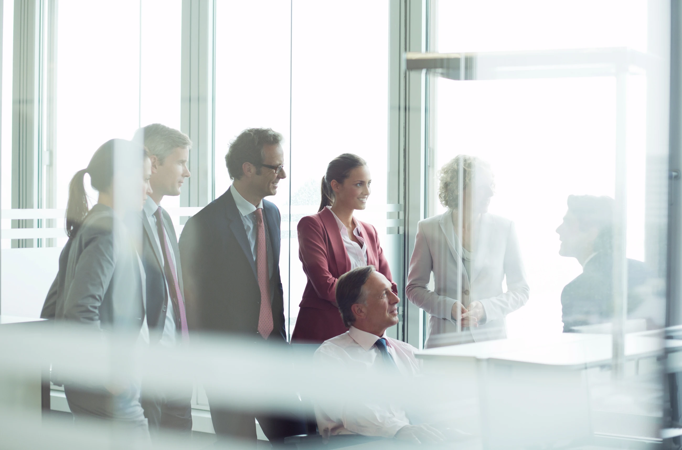 Group of people working as a team and thinking of new ideas