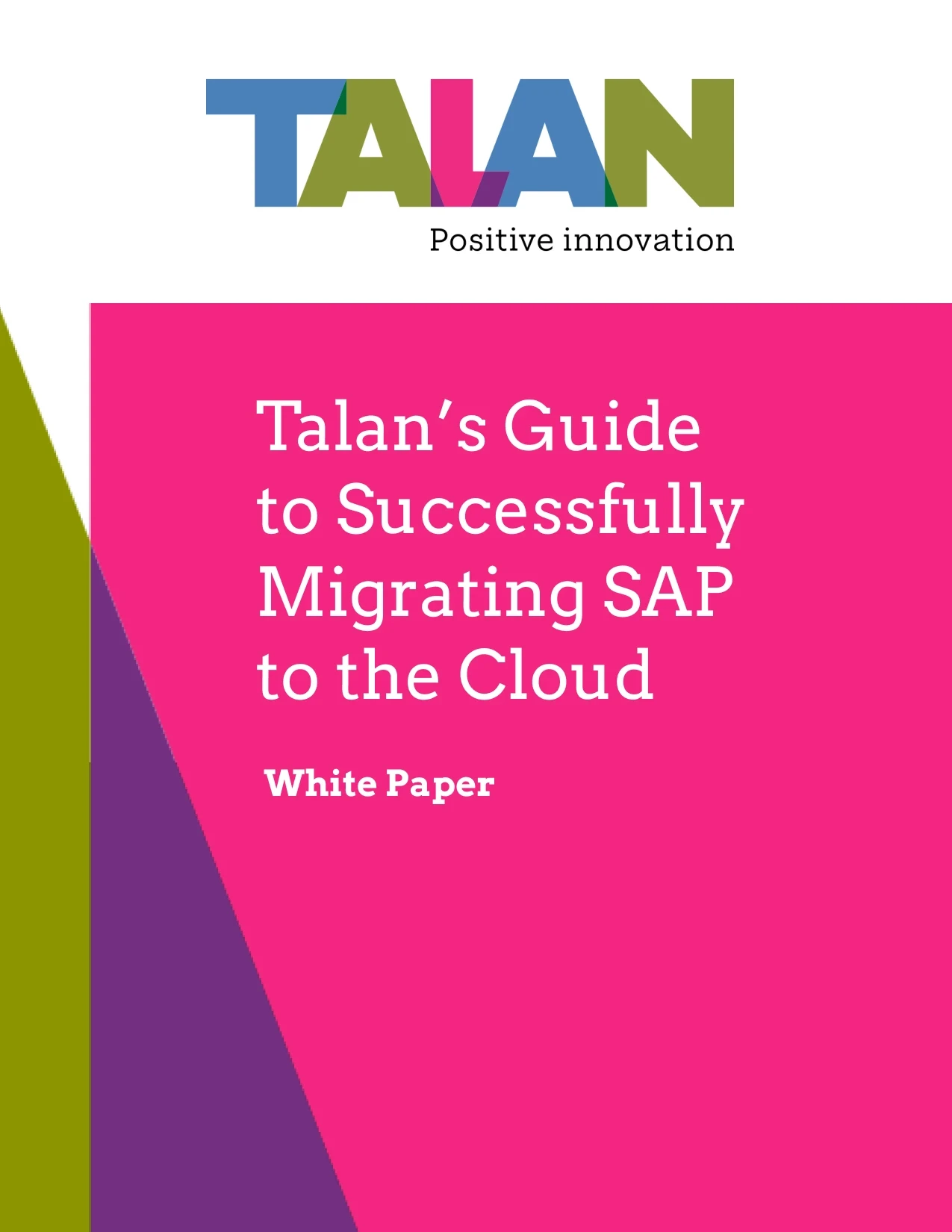 Talan’s Guide to Successfully Migrating SAP to the Cloud cover page