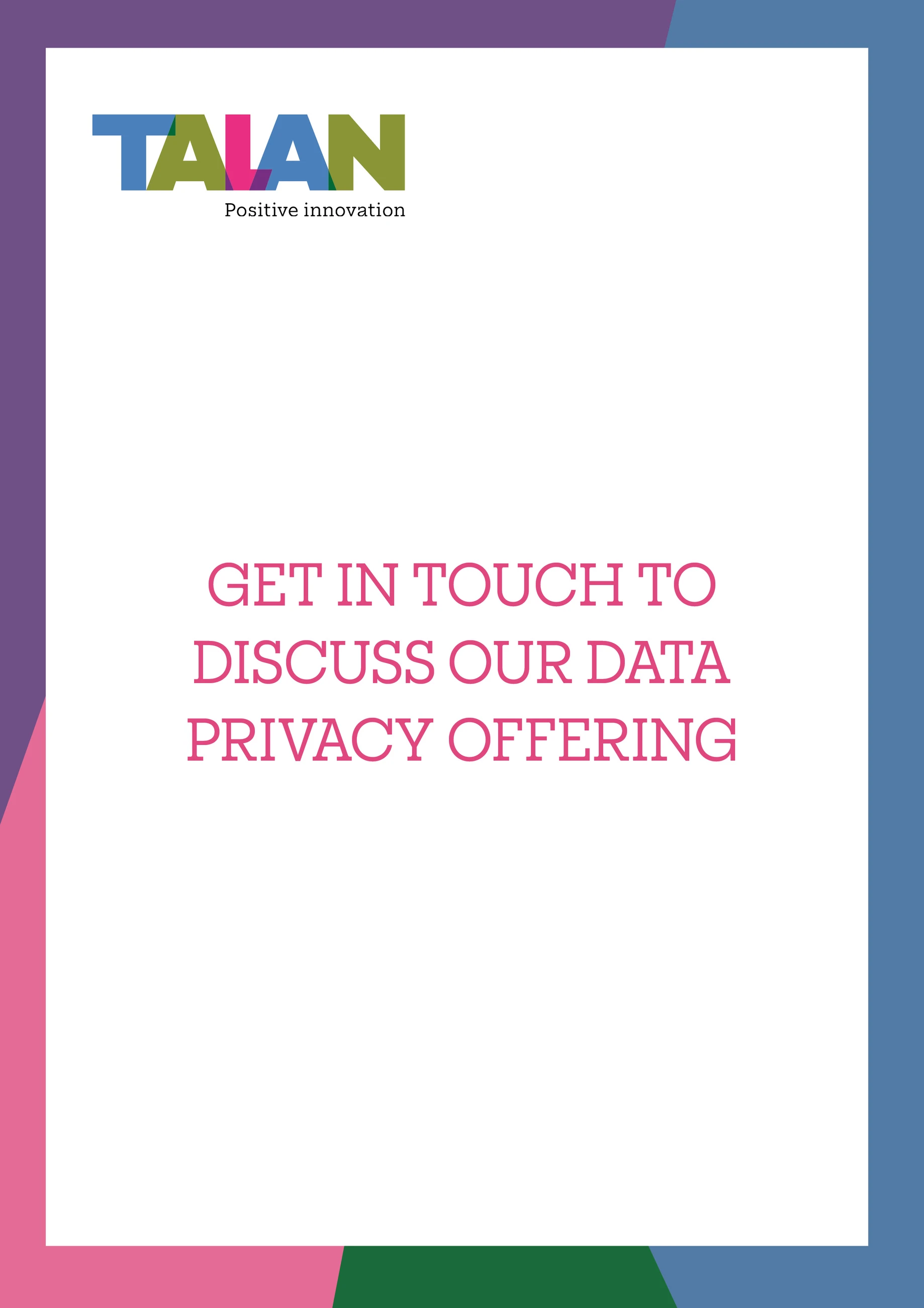 Get in touch image for Data Privacy Offering