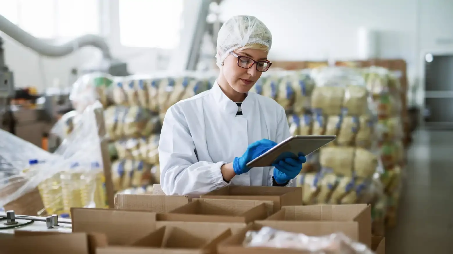 Woman working in an agile and efficient CPG expert company.