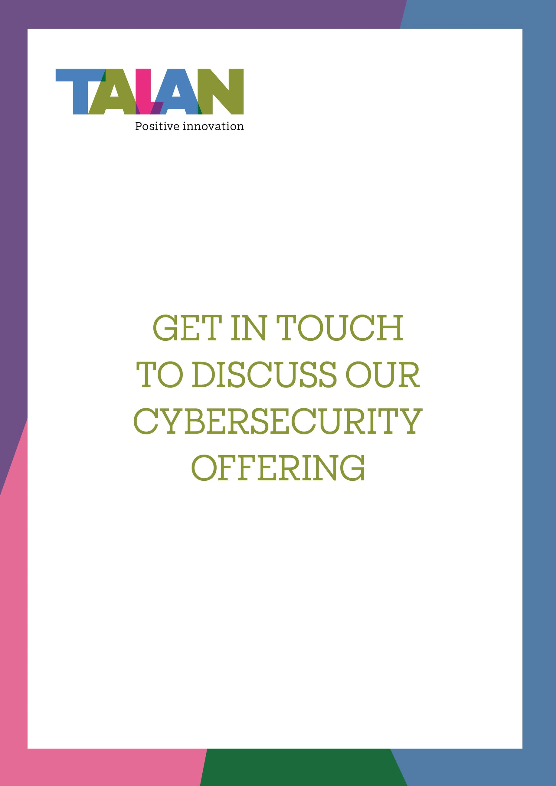 Get in touch image for Cybersecurity
