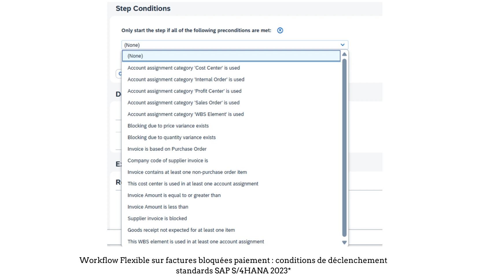 Workflow flexible SAP sur factures bloquées paiement