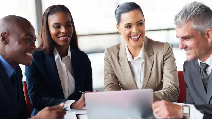 Business people in a meeting at office-customer service