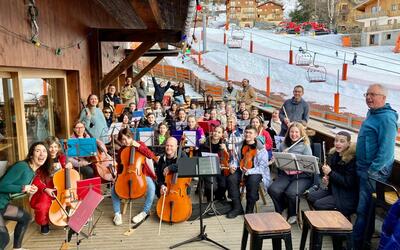 Image du projet L'orchestre du collège Louise Michel à la montagne