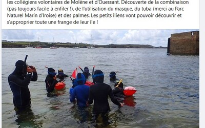 Image du projet Aire marine éducative Ouessant création d'un sentier sous marin