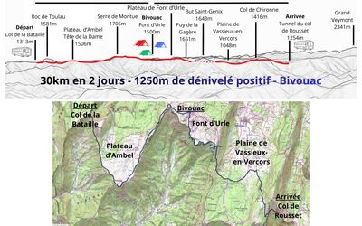 Image du projet Les 4èmeE en bivouac et randonnée itinérante dans le Vercors