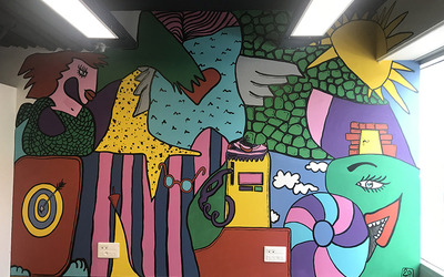 Image du projet Réalisation d'une fresque dans une cour