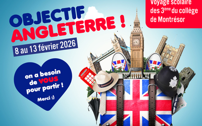 Image du projet Objectif Angleterre pour tous les élèves de 3ème de Montrésor