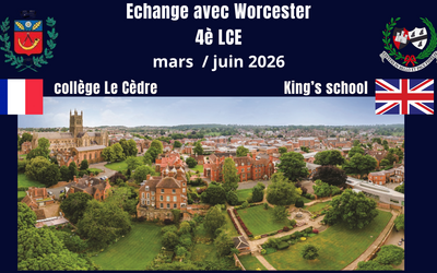 Image du projet Echange avec Worcester pour les 4e LCE du Cèdre 
