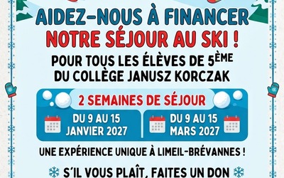 Image du projet Séjour au ski pour tous les élèves de 5e du collège Janusz Korczak
