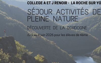 Image du projet Découverte des activités de pleine nature pour les 4èmes du Collège Renoir