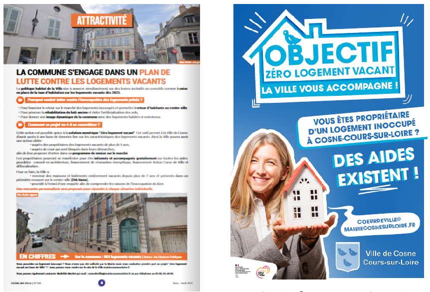 Supports de communication de la commune auprès des propriétaires