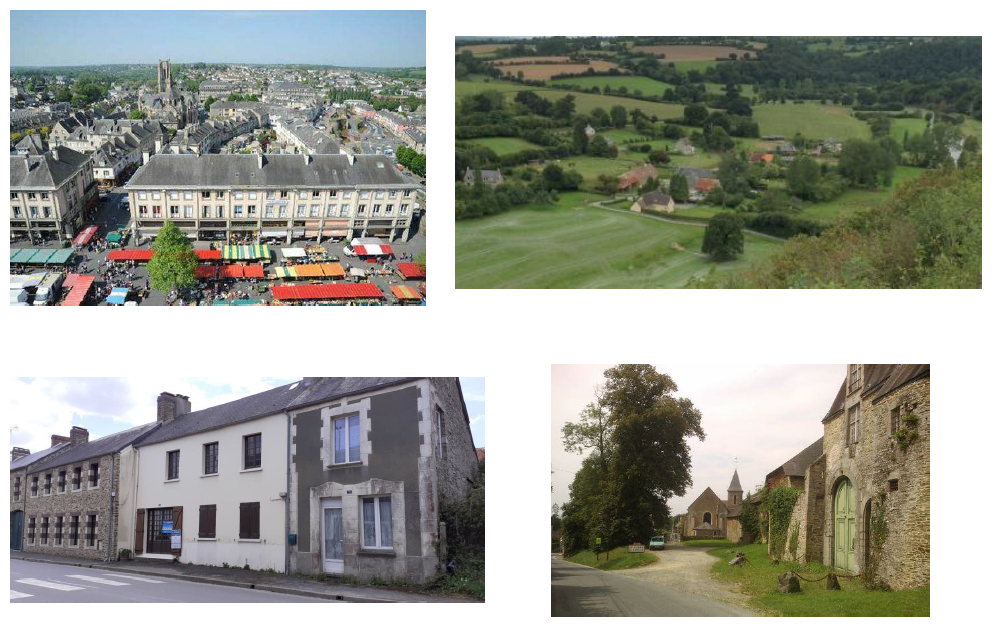 Photos illustrant le paysage de l'agglomération de Saint-Lô
