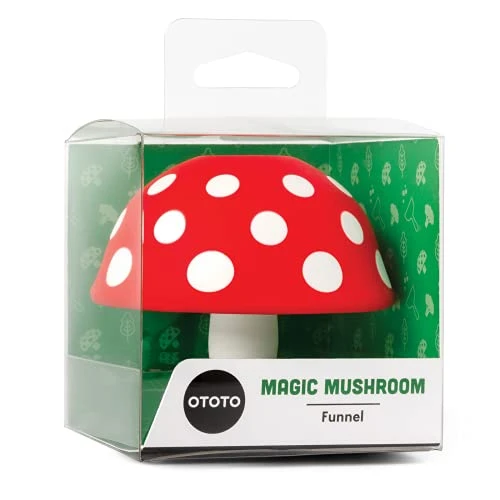 OTOTO Mushroom - Entonnoir de cuisine pour transvaser les liquides. 100% silicone alimentaire, sans BPA, lavable au lave-vaisselle