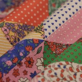 Tissu bachette fleurs Quilt color