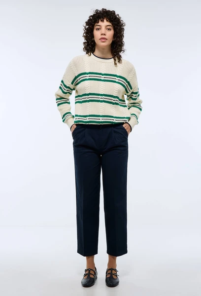 Pantalon droit en coton