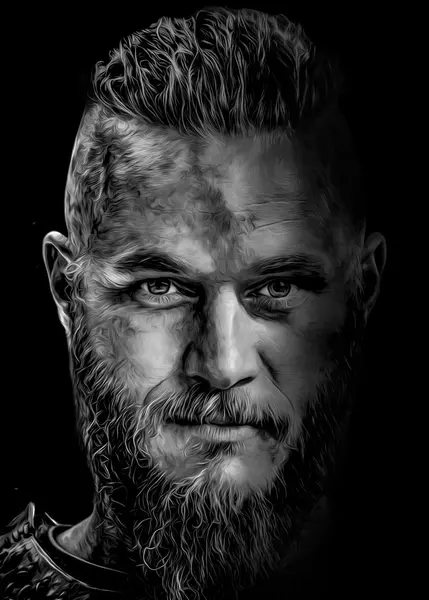 'Ragnar Lodbrok' Poster, picture, metal print, paint by George Sorin | Displate