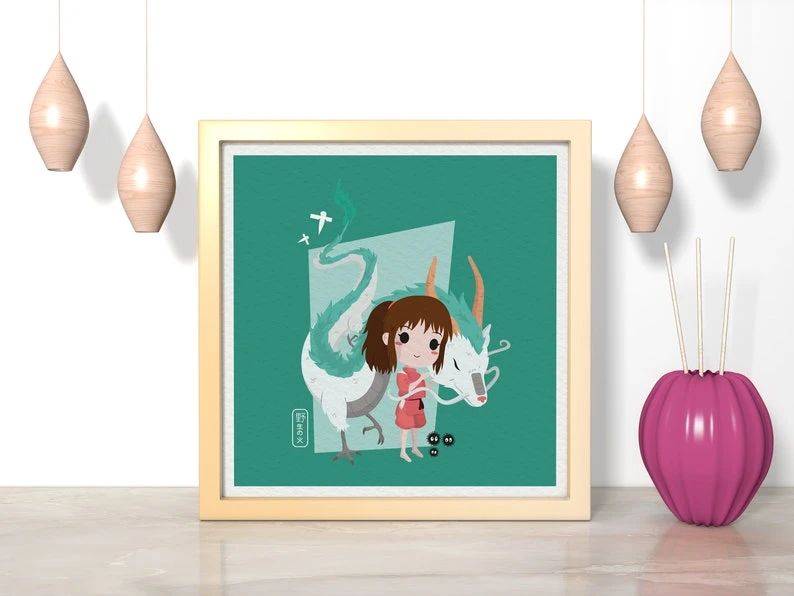 Dragon - Kawaii art print - dragon print - Kawaii illustration