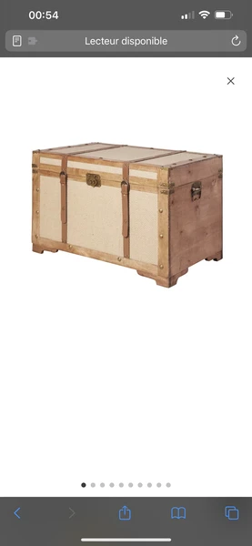 Malle en lin écru | Maisons du Monde