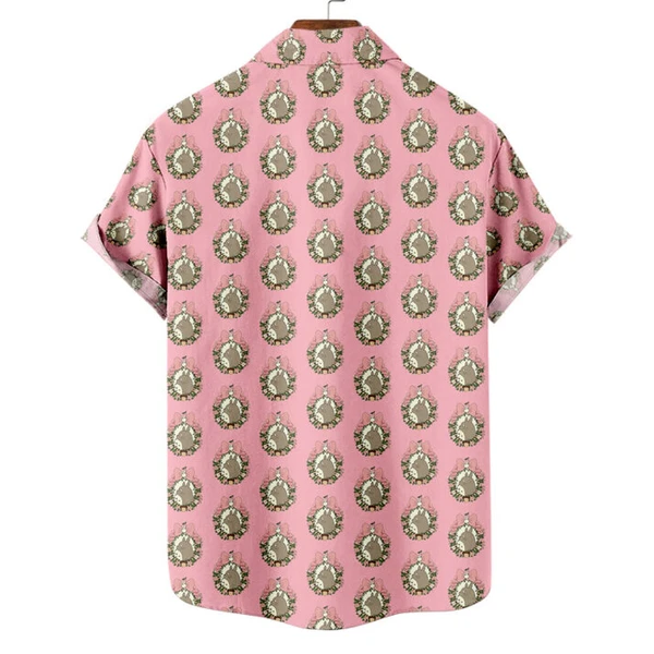 Pink Totoro Aloha shirt vintage Collar Short Sleeve | Tropi Hawaiian Shirts Store