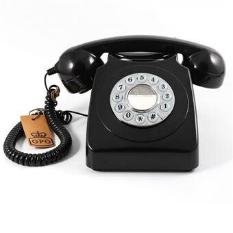 Gpo 746 push noir - téléphone fixe rétro bouton poussoir