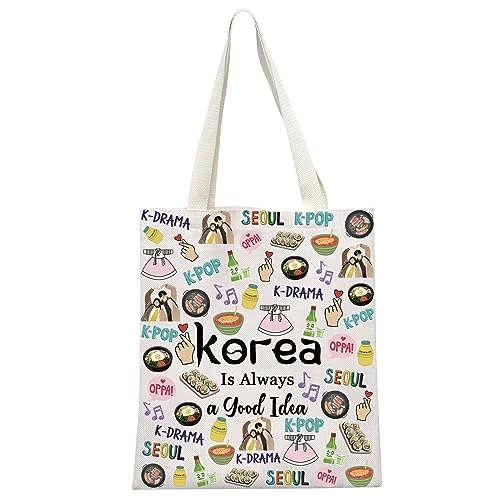 Good Idea Sac Cosmétique Coréen pour Voyage en Corée du Sud - Accessoire de Vacances pour Filles, Seau Imprimé, Ssac